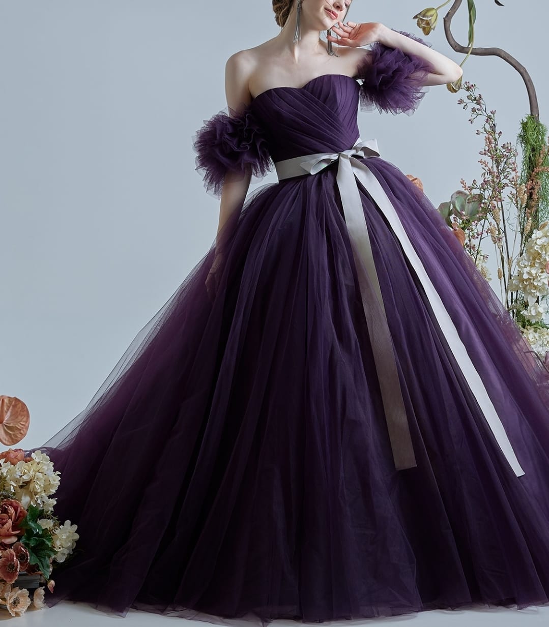 正規ルルフェリーチェブランド(品番LU0162PUパープル)ドレスレンタルプラン25万円（税込27.5万円）